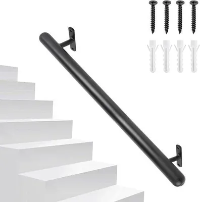 Zdjęcie produktu dla Poręcz bezpieczeństwa – stal nierdzewna – czarny – 91 cm