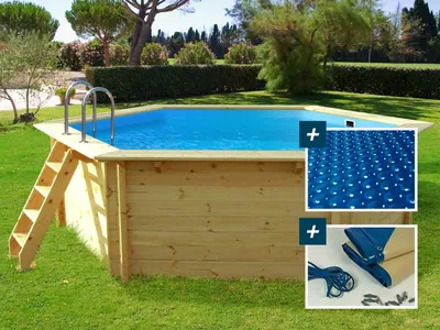 Produktbild von Habitat Et Jardin Hawai, Gerahmter Pool, Kind & Erwachsener, Leiter, Holz, 639 g