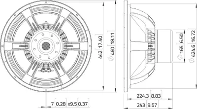 Produktbild von LAVOCE SAN184.51 18 Zoll Subwoofer, Neodym, Alukorb