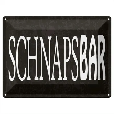 Produktbild von Blechschild Wandbild in : Brillante Farben, Größe 30 x 40 cm Motiv Blechschild Spruch 30x40cm Schnapsbar Alkohol Kneipe schwarzes Deko Schild