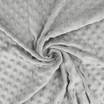 Image de Tissu Minky à pois gris clair, vendu au mètre - 50 x 150 cm - Gris | par Craft Loom