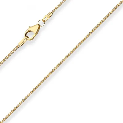 Produktbild von 1,3mm Zopfkette Goldkette Collier Halskette aus 333 Gold Gelbgold 45cm