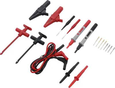 Immagine prodotto di Kit di conduttori di prova per multimetro, cavo di prova con clip a coccodrillo, cavo di prova con spina a banana, conduttori per sonde di prova, penna per conduttori di prova, kit di riparazione elettrica dell'auto