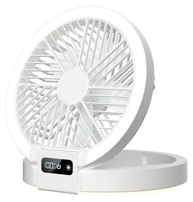 Obrázok produktu pre Prenosný ventilátor, skladacia konštrukcia, tichý chod, biela farba