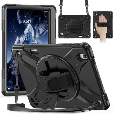 Produktbild von Samsung Galaxy Tab S12 Plus Hülle - Coverup Heavy Duty Case mit Schultergürtel - Schwarz