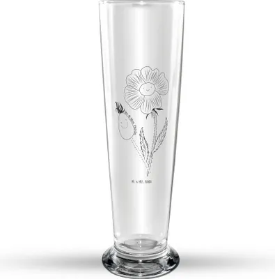 Produktbild von Mr. & Mrs. Panda Bier Glas Blume Hagebutte - Transparent - Geschenk, Weißbierglas, Lebensfreude, Weizen, Garten, Weizenbier, Mr Mrs Weizenglas, Bierglas
