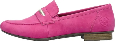 Produktbild von Rieker Damen Slipper Penny Loafer Ristspange Gummizug 51996, Größe:40 EU, Farbe:Pink