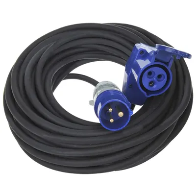 Immagine prodotto di Cavo prolunga CEE 30M con connettore CEE ad angolo + presa Schuko 3x1,5mm²