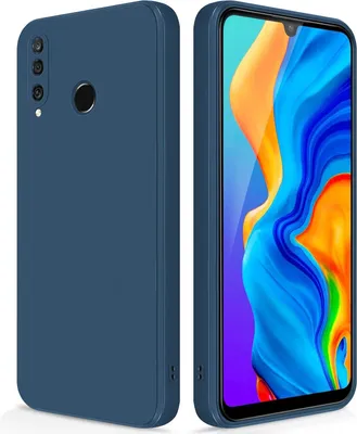 Produktbild von Silikon Hülle für Huawei P30 Lite Flüssigsilikon Dünn Gel Gummi Matt Kratzfeste Schutzhülle Blau