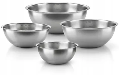 Produktbild von Interlook Küchenschüssel-Set 4-teilig Edelstahl mit Messskala
