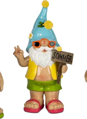 Produktbild von Dekofigur Gartenzwerg SUNSHINE mit Schild Sommer H. 23,5cm Formano Garten S25