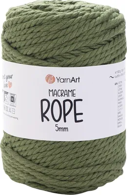 Produktbild von Yarn Art Macrame Rope 5 mm 5 mm 85 m 787 Olive Green Schnur