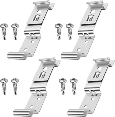 Imagen del producto de Soportes para matrículas de acero inoxidable, de 120 x 25 mm, paquete de 4 unidades, incluyendo tornillos, para remolques