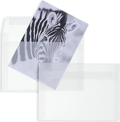 Produktbild von Transparente Briefumschläge - Weiß (Transparent-Weiß)114 x 162 mm (DIN C6) | 92 g/qm Offset | Ohne Fenster | Haftklebung | Gerade Klappe | 100 Stück
