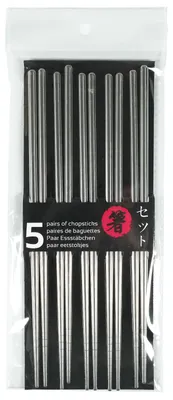 Produktbild von Emro Aziatica | Edelstahlstäbchen-set - 23 Cm - 5 Paar - Minimalistisches Design - Umweltfreundlich
