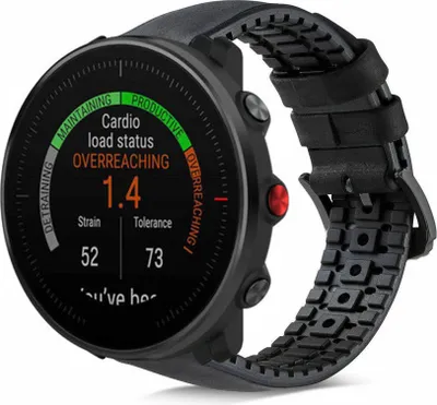 Produktbild von Strap-it Polar Vantage M Silikon-/Lederarmband (Schwarz)