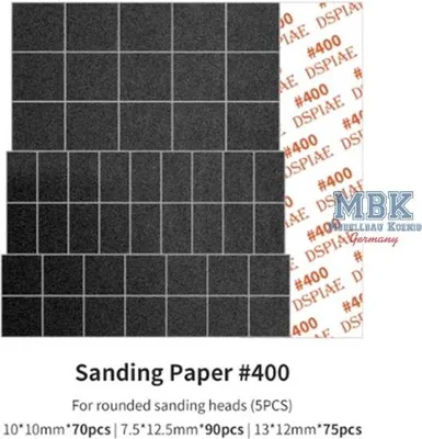 Produktbild von DSPIAE DSP-MSP-ES04 Sanding Paper f. Arc Reciproctg.Sanding Head #400
