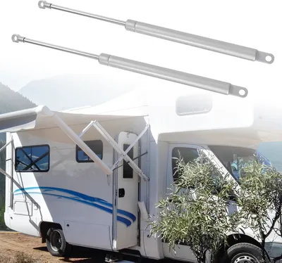 Image de 2 Piššces 15 Pouces 55 lb/245N Ressorts š€ gaz ArgentšŠs Supports de Levage Universels pour Fenšºtre de Camping-Car, Voiture, Camion, Bateau, Porte d'Armoire