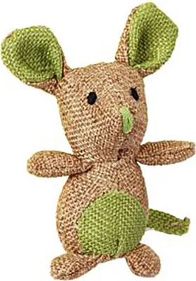 Obrázek produktu pro Hračka pro kočky, přírodní lněná myš, 7,5 x 9 cm, Kerbl