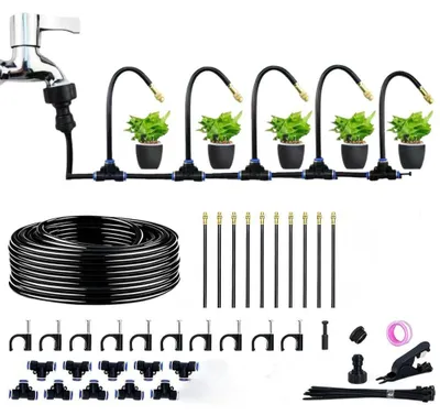Garten-Bewässerungssystem 10 m mit 10 Düsen, 360° verstellbar