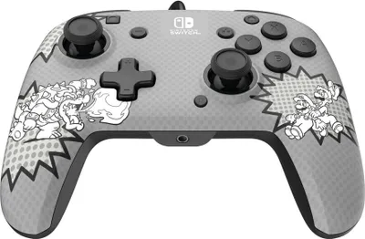 Produktbild von PDP REMATCH: Comic Attack, Gamepad, Nintendo Switch, Nintendo Switch OLED, D-Pad, Home button, Analog / Digital, Kabelgebunden, USB