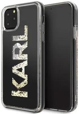 Obrázok produktu pre Karl Lagerfeld iPhone 11 Pro Max čierny s logom Karl Glitter (KLHCN65KAGBK)