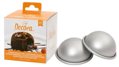 Productafbeelding van Aluminium bakvorm, halve bol, 8 cm / 10 stuks, Decora