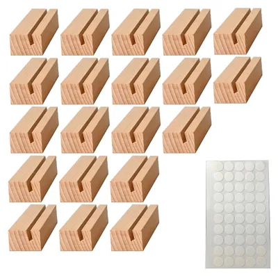 Holz-Fotohalter, 20 Stück, Tischkartenhalter für Hochzeiten