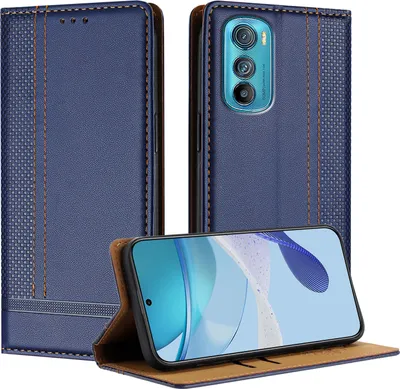 Obrázek produktu pro Pouzdro pro Motorola Edge 30 kožené flipové pouzdro s funkcí stojánku modré