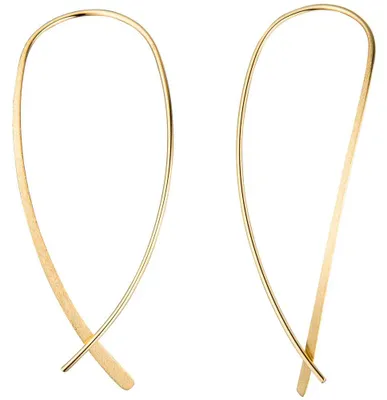 Produktbild von Durchzieher Ohrhänger Ohrschmuck aus echtem 925 Silber vergoldet teilmattiert