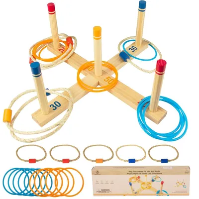 Productafbeelding van Ringwerpspel voor kinderen, spelletjes voor buiten met draagtas