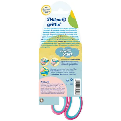 Produktbild von Pelikan Griffix, Kind, Gerader Schnitt, Einzelbild, Blau, Pink, Metall, Universal