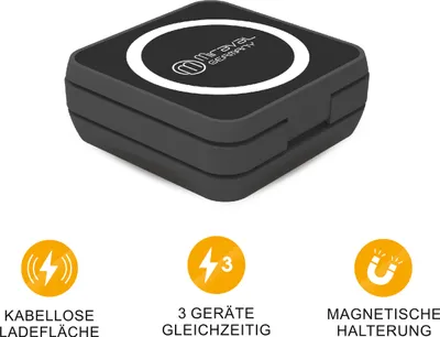 Produktbild von Miraval faltbare 3 in1 Ladestation für kabelloses Laden, induktive Ladestation