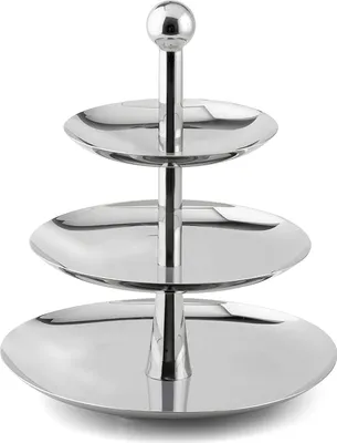 Image de Karl Weis Étagère à 3 étages, acier inoxydable, 27 x 27 x 31 cm