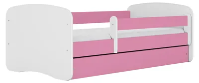 Image de Lit pour enfant raumhirsch, convertible en lit pour adolescent, sans motifs, disponible en dimensions 70x140, 80x160 et 80x180 cm - Ensemble complet comprenant matelas, tiroir de rangement et barrière de sécurité