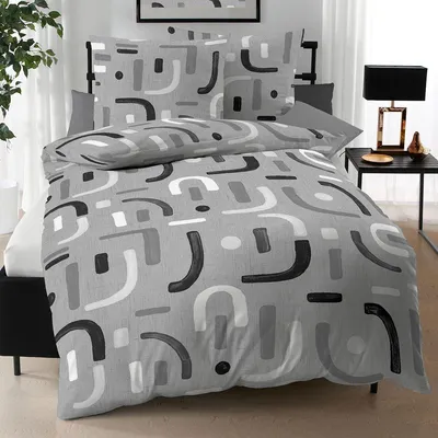 Produktbild von Kaeppel Biber Bettwäsche Elements grau 135x200 cm + 80x80 cm