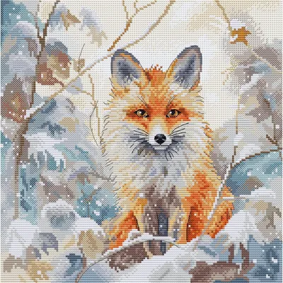 Zdjęcie produktu dla Zestaw do haftu krzyżykowego "Łowczyni" firmy HobbyJobby, wymiar 24x24 cm