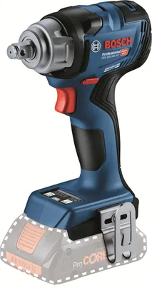A Bosch cordless impact wrench is shown against a white background.