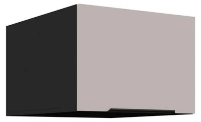 Produktbild von Oberschrank mit Klapptür AGAFIJA – Breite 50 cm, Cashmere / Schwarz