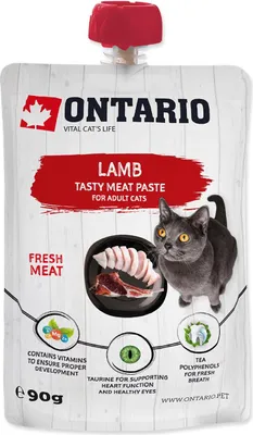 Imagen del producto de Ontario CAT Adult, pasta cremosa con sabor a cordero, 90g
