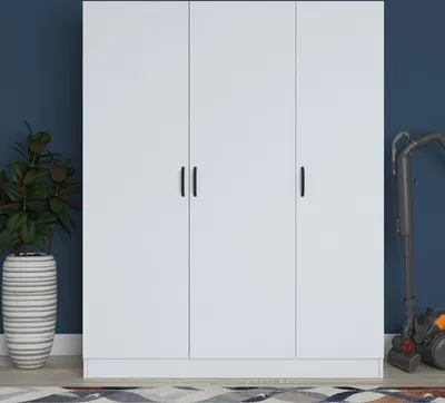 Produktbild von Skye Decor, BA105 - 1992, Kleiderschrank, Weiß, 100 % MELAMINBESCHICHTETE SPANPLATTEN, 100 x 59 cm