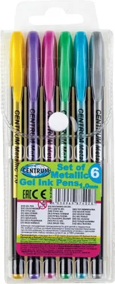 Image de Set de stylos gel métalliques 6 pièces