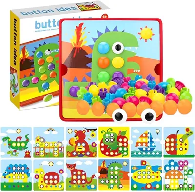 Immagine prodotto di Mosaici per bambini dai 2 ai 4 anni, giocattoli per mosaici colorati per bambini, regali creativi per bambine, giochi educativi