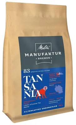 Produktbild von MELITTA Manufaktur-Kaffee Spezialitäten Tansania Single Origin ganze Bohne 250g