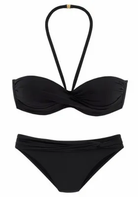 Immagine prodotto di LASCANA bikini a fascia con ferretto nero 36D