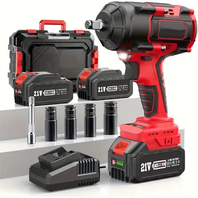 Immagine prodotto di Avvitatore a percussione - Chiave a impulsi - Avvitatore a batteria - Avvitatore elettrico - Coppia di 1000 Nm