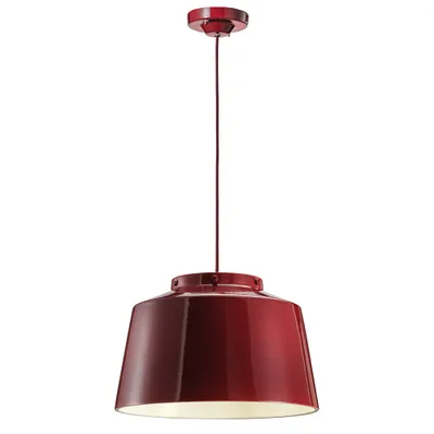 Zdjęcie produktu dla Ceramiczna lampa wisząca Ferroluce 50's czerwona okrągła