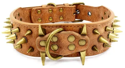 Produktbild von The Mighty Hundehalsband, mit Nieten, für mittelgroße und große Hunde, Größe S,