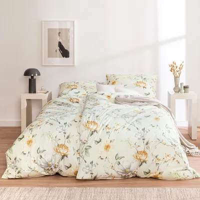 Produktbild von LOESCHEN Estella Atelier - Mako-Interlock-Jersey Bettwäsche-Garnitur PENELOPE Farbe ecrue Größe 135x200 + 80x80 cm