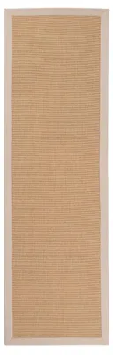 Image de carpetfine Tapis couloir Sisal Beige 70x240 cm | Tapis moderne pour le salon et la chambre à coucher